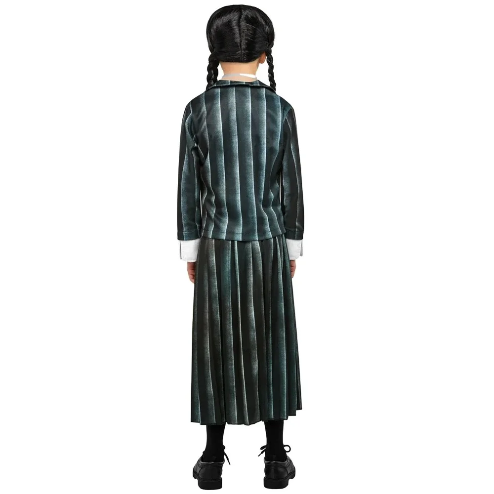 Wednesday Addams Gothic Black Nevermore Academy Girls Uniform Costume‎ S 6-6X
